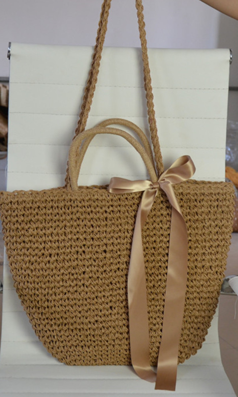 New straw bag shoulder portable handbags beach