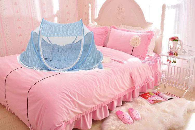 Juego De Cama Plegable Para Bebé Con Almohada