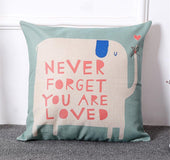 Elephant Printing Throw Pillow Case Cushion Cover Chair Sofa Bed Home Decor