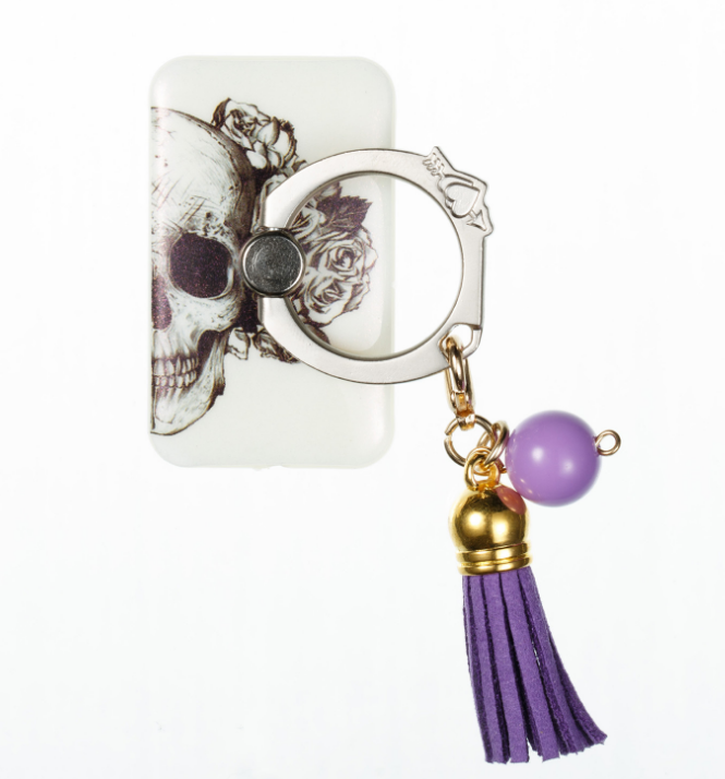 Paste creative lazy tassels metal painted finger ring bracket mobile phone
