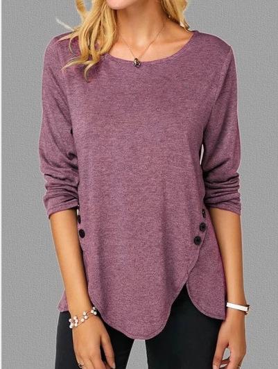 Long sleeve irregular hem