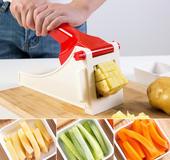 Hand-pressed potato stripper, vegetable stripper