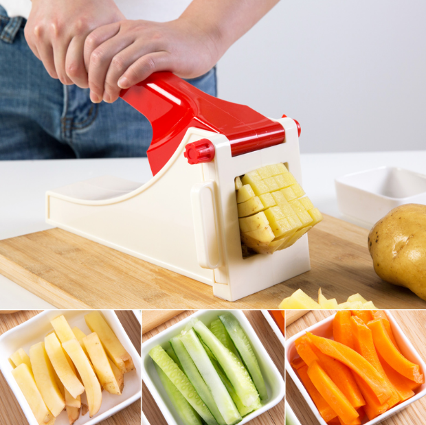 Hand-pressed potato stripper, vegetable stripper