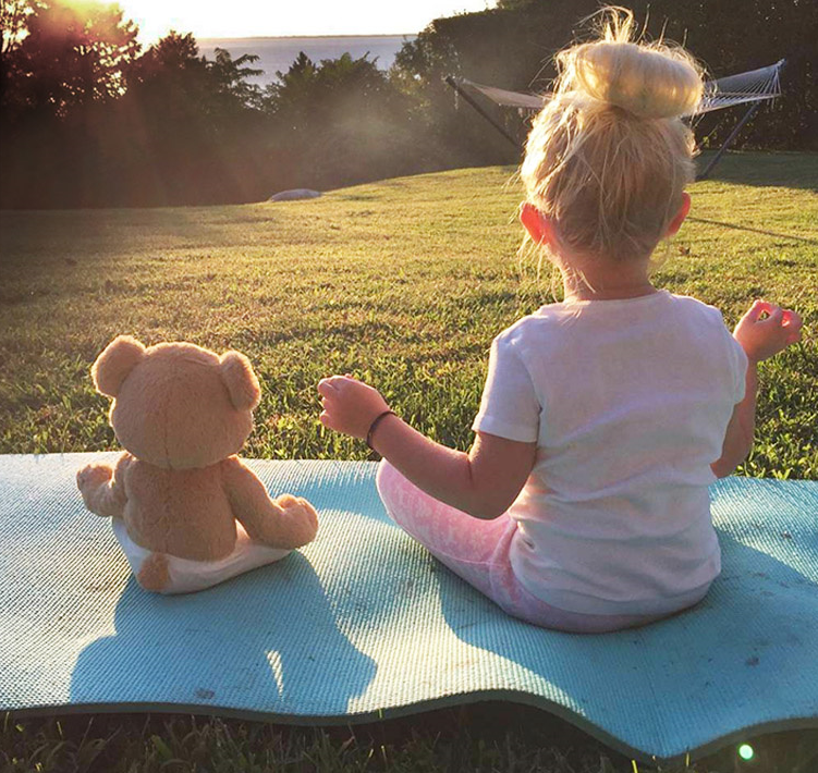 Yoga teddy bear