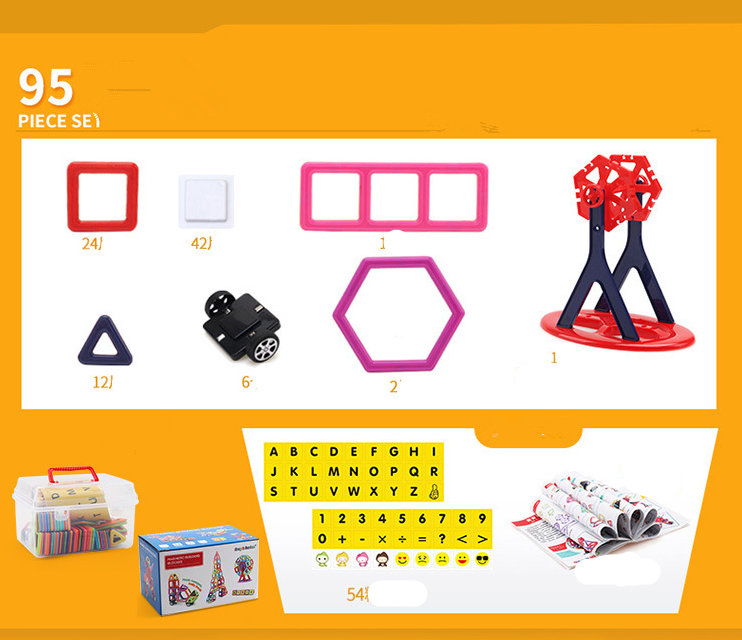 Magnetic piece building blocks