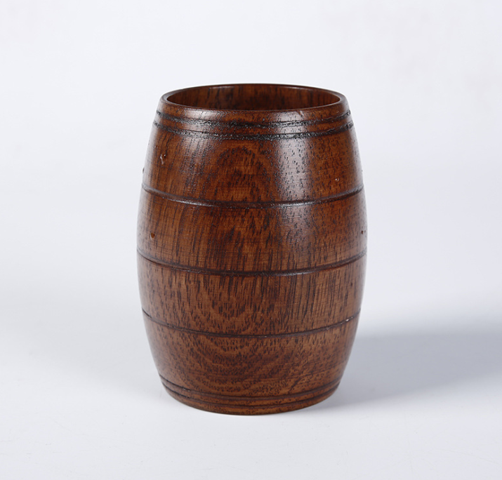 2020 Mugs Primitive Handmade Natural Jujube Wooden Cup Mug Wine Tea Juice Beer Wood Cup Drinkware