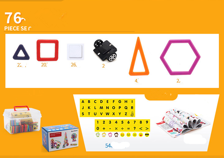 Magnetic piece building blocks