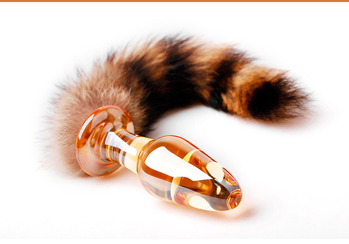 Fox Tail Anal Dog Tail Crystal Glass Backyard Trumpet Sex Adult Sex Products Men and women Masturbation