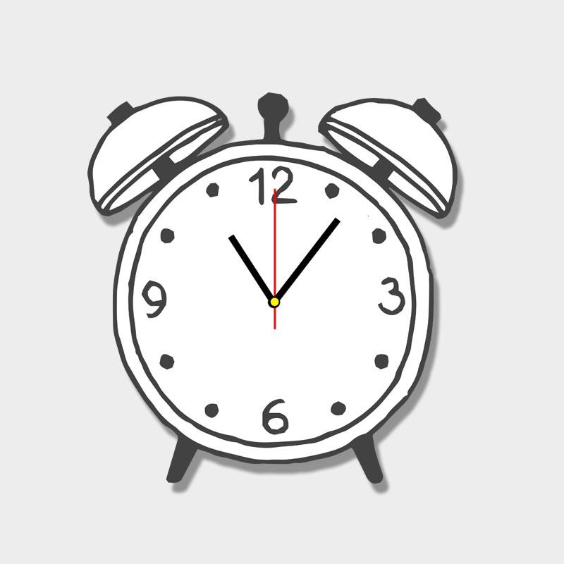 Cartoon second meta-abnormal graffiti clock bedroom living room lovable creative silent clock quartz clock wall clock