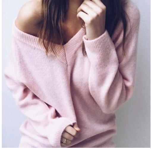 LITTHING  Automne Chandail Tricoté Femmes V Cou De Mode Solides Manches Longues Casual Pull Chandails Sexy Femme Femmes Pull