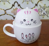 Creative cat cup ceramic mug office cup with lid spoon bone china couple coffee cup tea cup gift