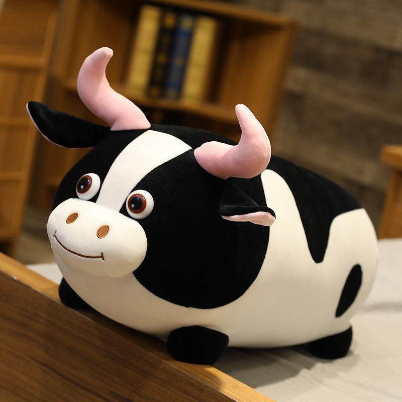 Cartoon cow long pillow plush toy