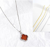 Collar trébol cuatro hojas