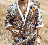 Lace mid sleeve T-shirt