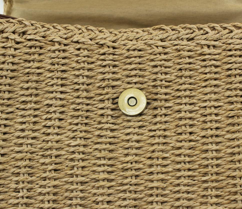 Bamboo and rattan straw weaving pointed Japanese and Korean style tide Mexican style diagonal package