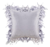 Velvet feather pillowcase home pillow