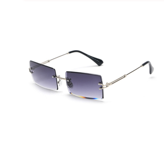 Rimless Rectangle Sunglasses Square