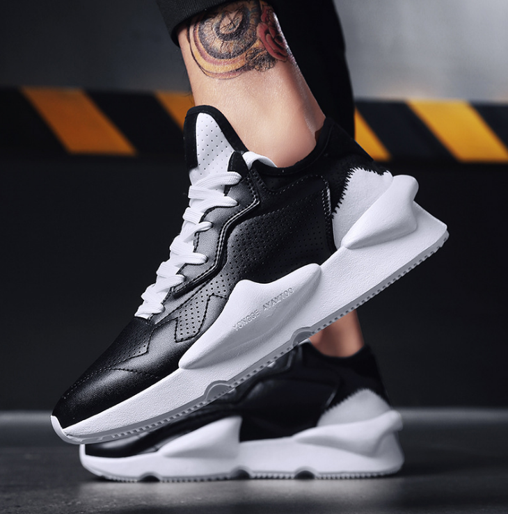 Thick-soled breathable sneakers running shoes old shoes men