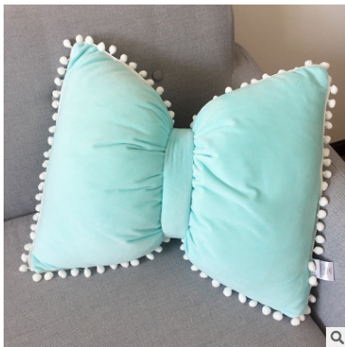 Lovely ball bow tie pillow blanket Nordic ins bedside sofa cushion pillow quilt