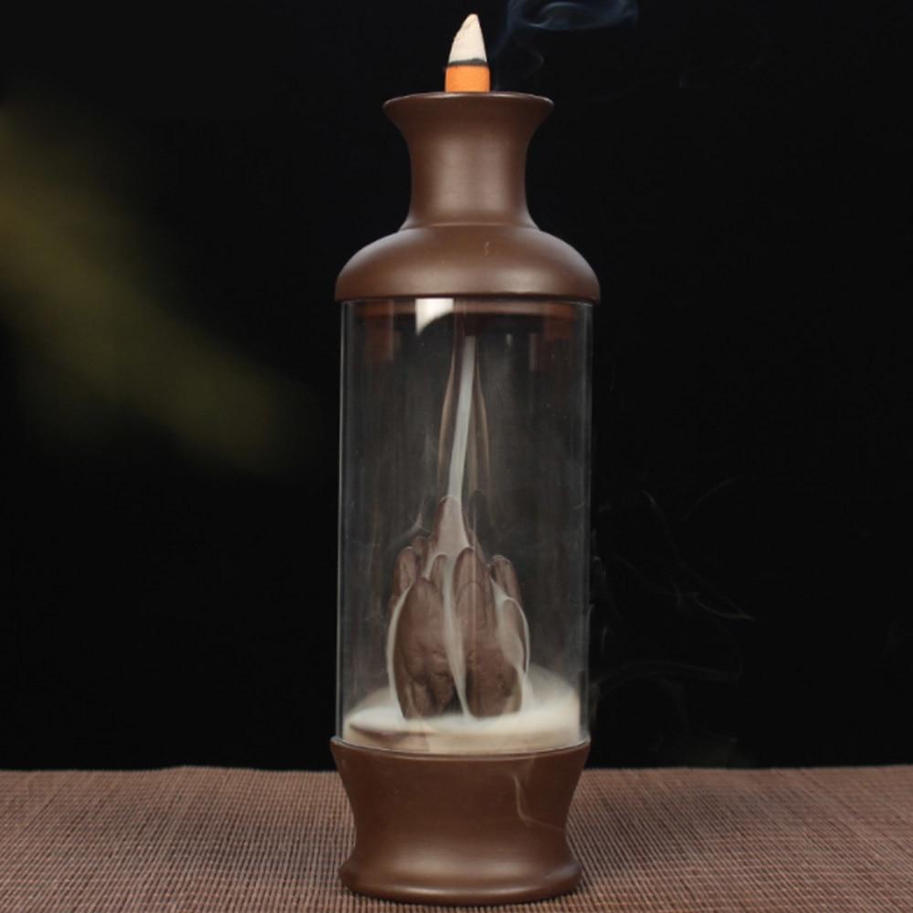 Auspicious Dragon Smoke Backflow Incense Burner Glass
