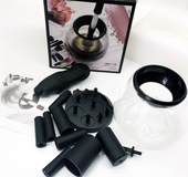 Set de limpiador de pinceles de maquillaje eléctrico