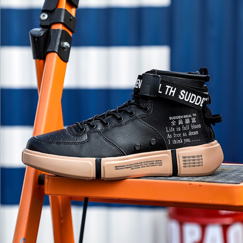 Spring and summer wholesale men's shoes ins student trend 45 yards casual platform high shoes men's running shoes personality