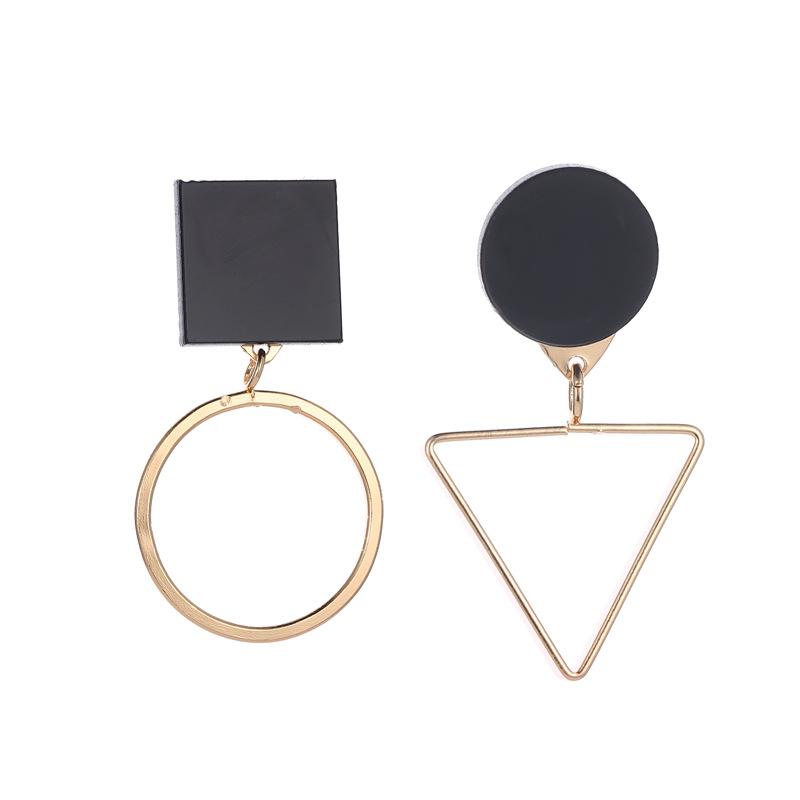 Geometric Round Marble Stud Earrings Various Models