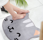 Japanese new animal shape flocking cartoon mats Household bathroom toilet door water absorbent non-slip mats