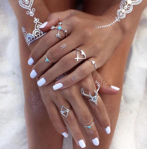 Seven-piece rings Set