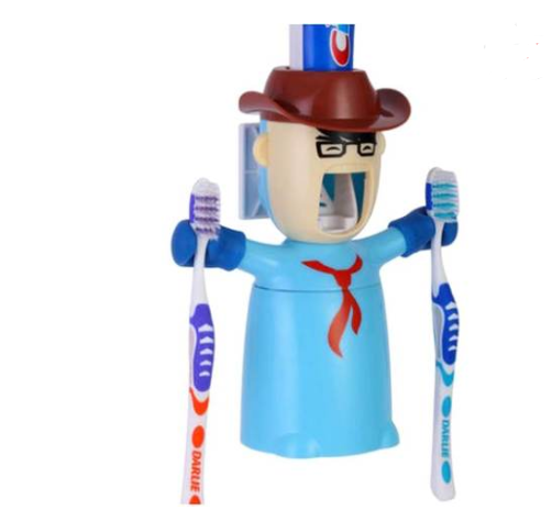 Bedroom dormitory tooth cup shelf Harley girl wash set suction cup toothbrush holder automatic toothpaste belt
