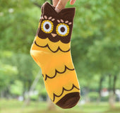 Owl cartoon female socks