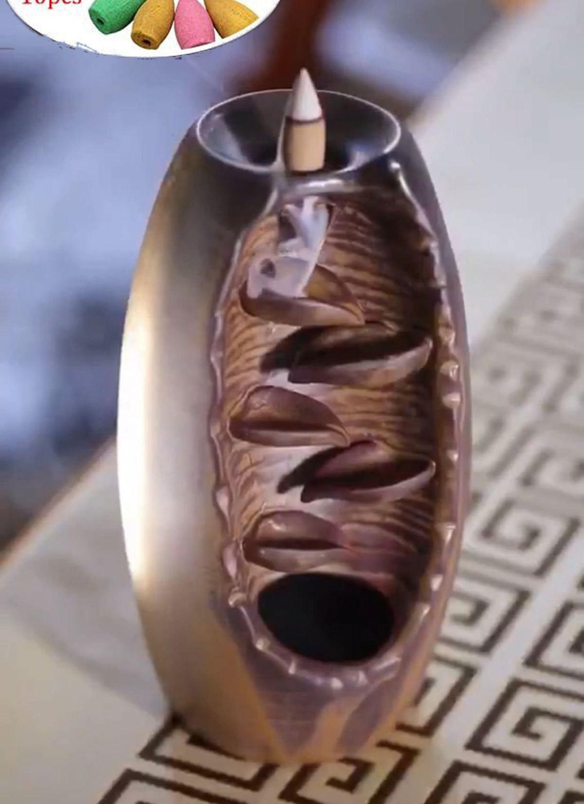 Multi-layers Ceramic Back flow Incense Burner