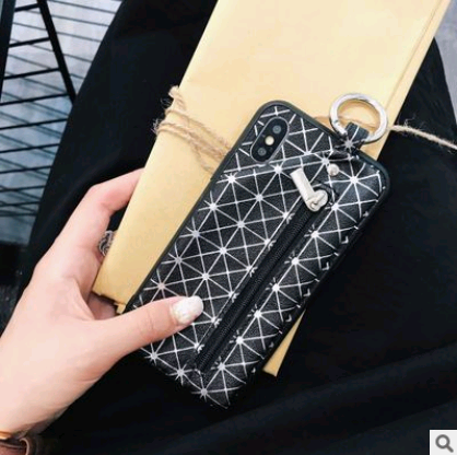 Lingge coin purse  X mobile    7plus/8/6s leather protective cover soft shell  | IPhone