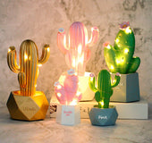 Luz nocturna de cactus