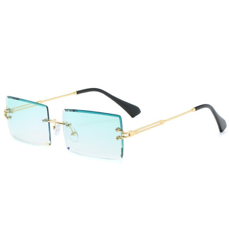 Rimless Rectangle Sunglasses Square