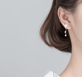 Diamond tassel earrings