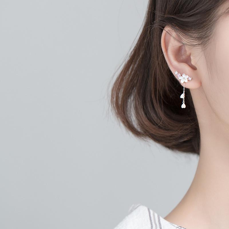Diamond tassel earrings