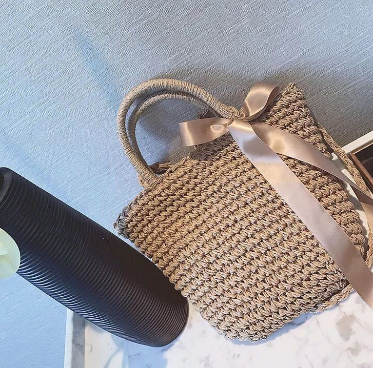 New straw bag shoulder portable handbags beach