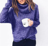 Heaped collar pullover sweater