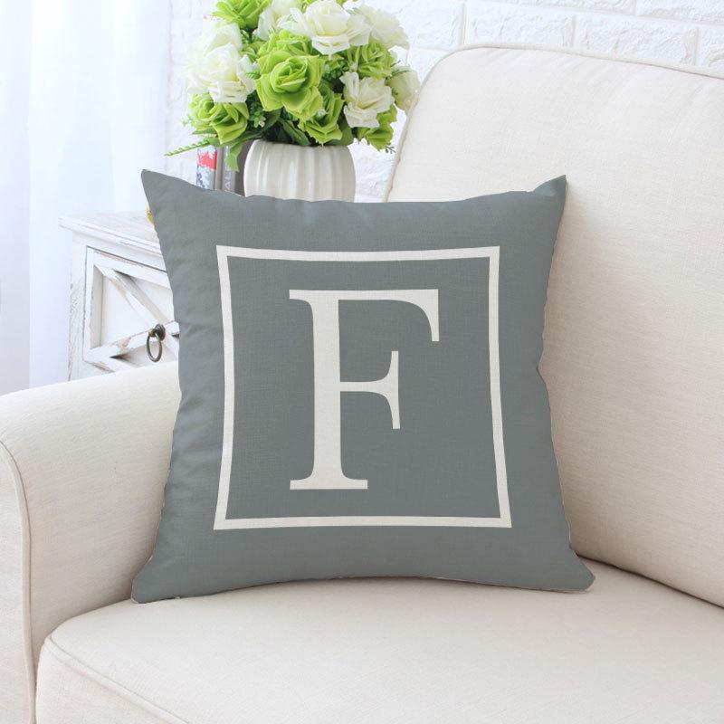 English alphabet single-sided printed pillowcase