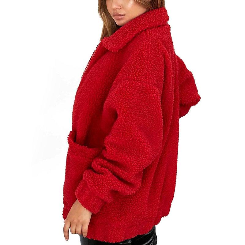 Casual coat female autumn winter new Europe and the United States imitation fur wool loose coat
