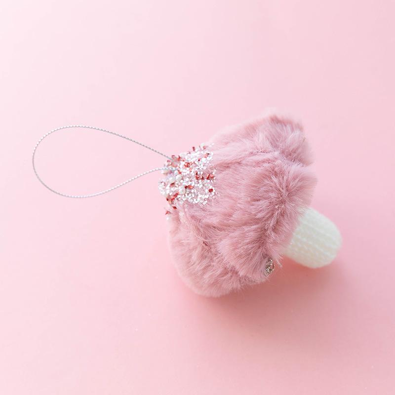 Christmas pink plush small pendant
