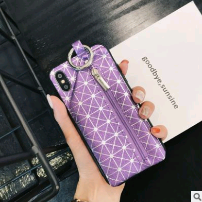 Lingge coin purse  X mobile    7plus/8/6s leather protective cover soft shell  | IPhone