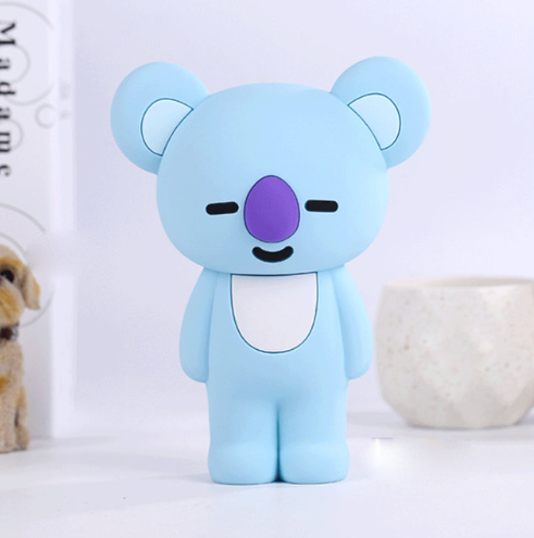 Cartoon creative silicone pencil case koala bear stereo stationery box cute student office supplies