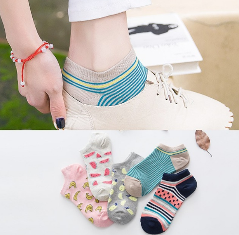 5 pair High Quality Cute Cat Striped Women Socks
