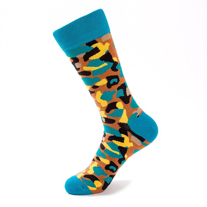 High-rise men's camouflage socks