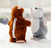 Cute Walking Talking Hamster Wooddy Time Stuffed Plush Animal Dolls Speaking Kid Educational Toy Repeat Sound Language