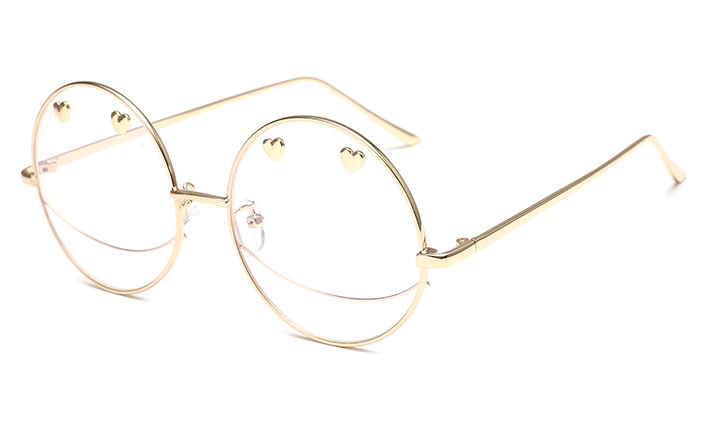 Retro round sunglasses exaggerated styling glasses