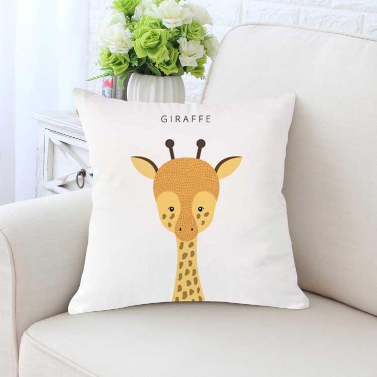 Cartoon animal pillowcase Short plush