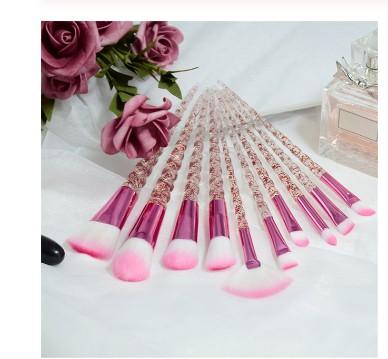 10 seven color spiral pattern make-up brush